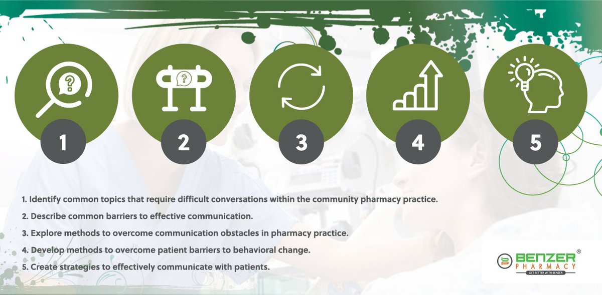 BenzerPharmacy's tweet photo. #TipTusday: Mastering #Patient Communication. Impacting patient #adherence and behavior change is an important component of #pharmacy practice. #GoBenzer  #Tuesdaythoughts #community #healthcare https://t.co/4lHrrkd0SZ