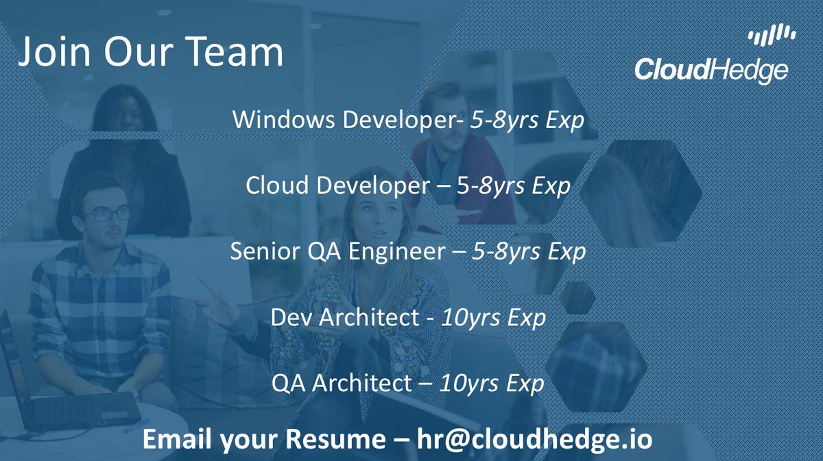 cloudhedgeio's tweet image. With #CloudHedge, you have the opportunity to work with leaders in the #AppRefactoring and #Containerization space! CloudHedge is hiring for the following positions, apply now - buff.ly/2HvS7y3 | #JobsInPune #PuneITJobs #Pune #JobSearch