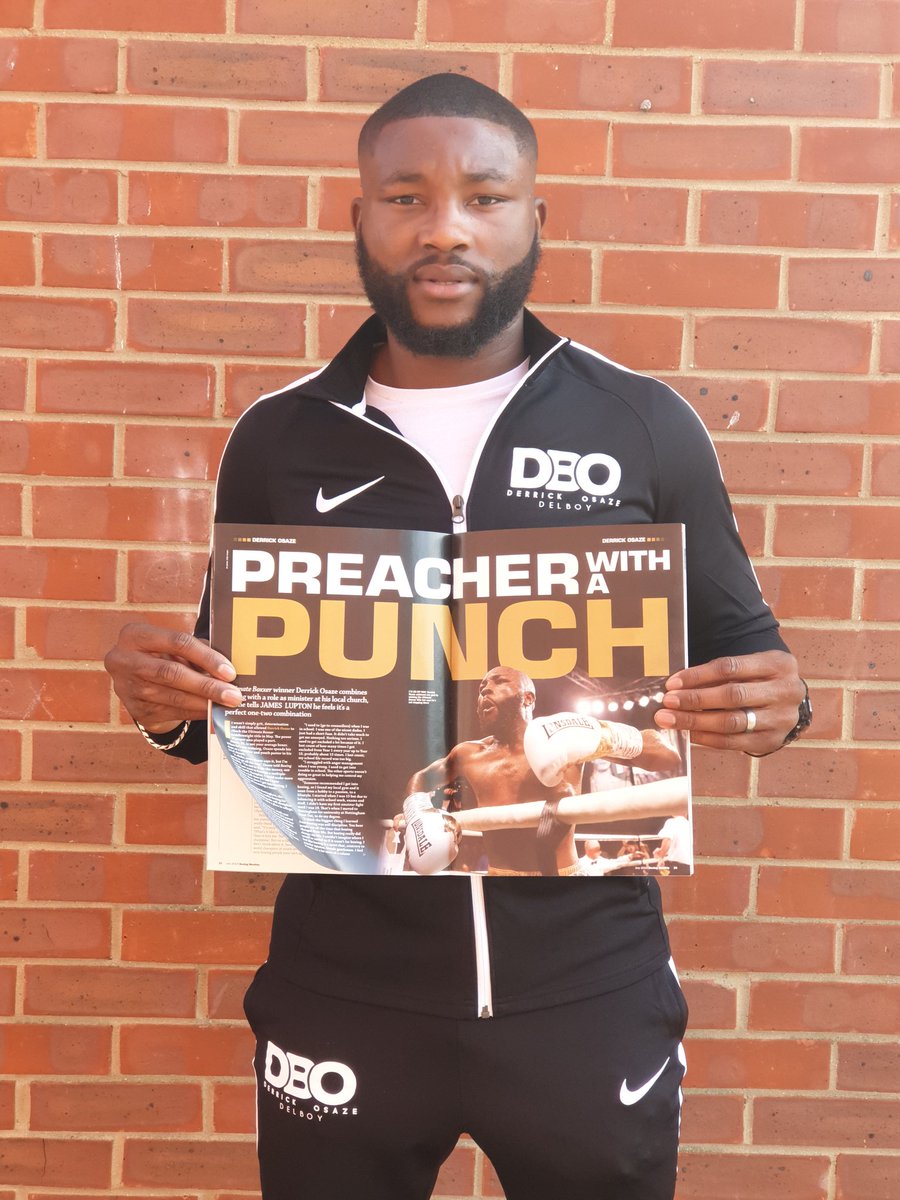 DelBoyOsaze's tweet photo. Great writeup in the @BoxingMonthlyED by @R8UND who have also put me #10 in their UK rankings👊🏾🥊💪🏾!
To see the full article, grab a physical copy from any WHSmith store or online via https://t.co/GMZq2k2kX0
#AllGloryToGod
#ThePunchingPreacher
#TeamDelBoy
#TeamDBO
#DBO
#DCT https://t.co/EzzpfzmcLE