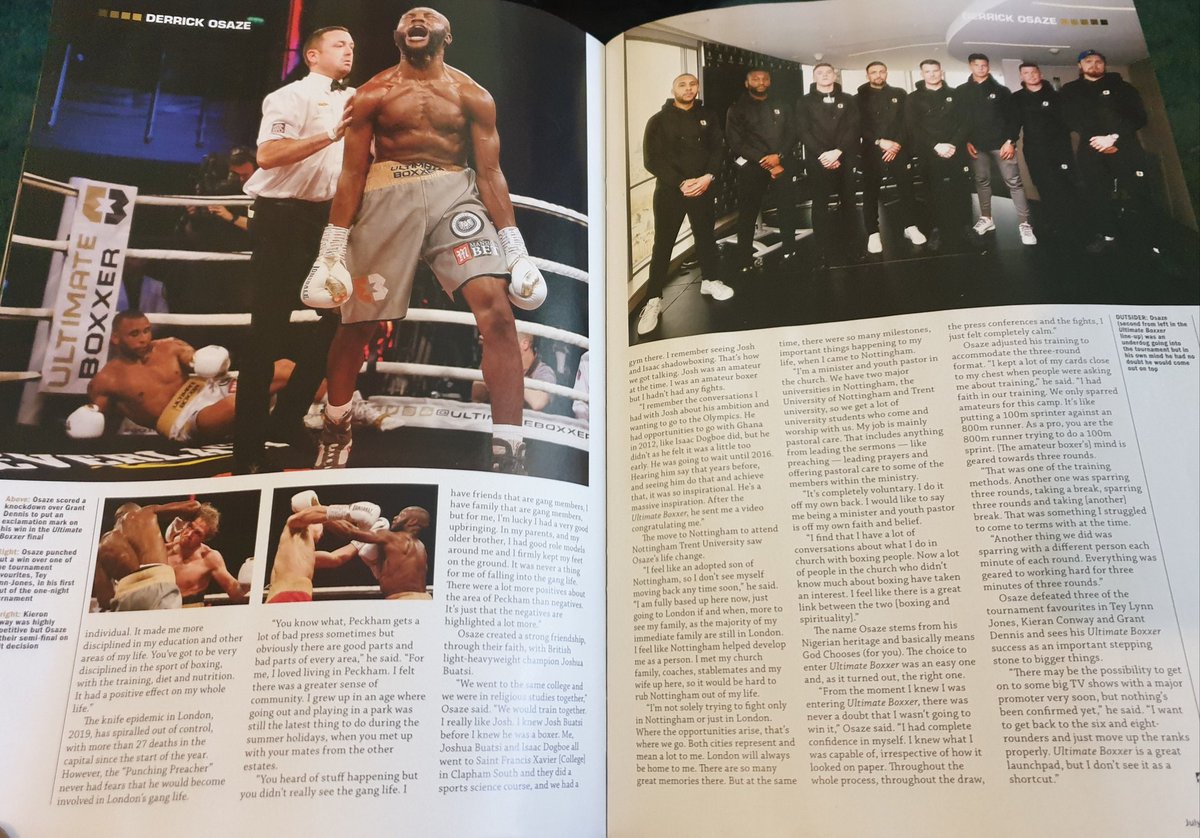 DelBoyOsaze's tweet photo. Great writeup in the @BoxingMonthlyED by @R8UND who have also put me #10 in their UK rankings👊🏾🥊💪🏾!
To see the full article, grab a physical copy from any WHSmith store or online via https://t.co/GMZq2k2kX0
#AllGloryToGod
#ThePunchingPreacher
#TeamDelBoy
#TeamDBO
#DBO
#DCT https://t.co/EzzpfzmcLE