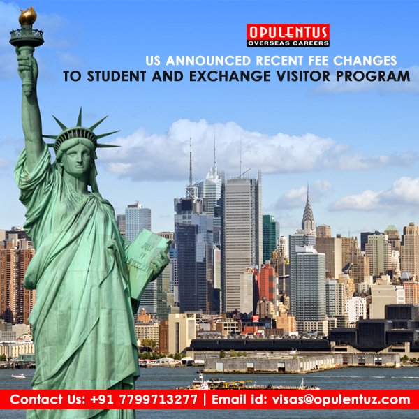 opulentuz's tweet photo. #US Announced Recent Fee Changes to #Student and Exchange #VisitorProgram
Read More @ https://t.co/vGNRnNiaxH
Chat with our #visa experts here ... @ https://t.co/A5EBlK1Pju
#USImmigration #MigratetoUS #USWorkPermitVisa #USStudentVisa #Opulentus https://t.co/N4QEVGElvN