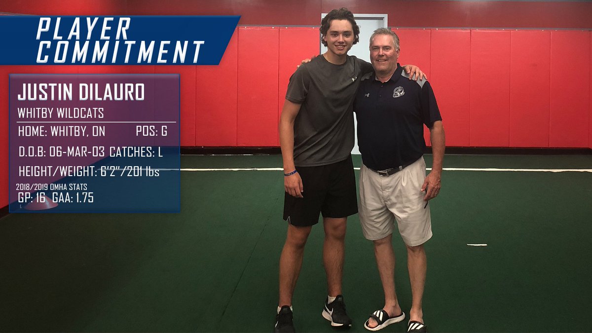 Whitby native &amp; 2019 OHL Priority Selection, <a href="/DilauroJustin/">Justin Dilauro</a> (G) signs with the Steelheads #futurefish

✍️: bit.ly/2FMmSiq