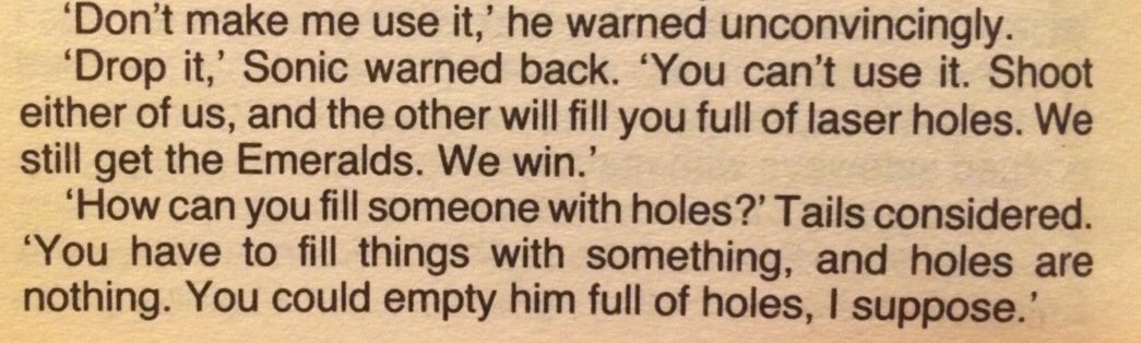 ReadingRetro's tweet photo. You can’t argue with Tails’ logic! From #SonicTheHedgehog in the Fourth Dimension. Get the #retroreadingtime #ebook here —> https://t.co/gHQvghWdql https://t.co/WkU9EcOtG8