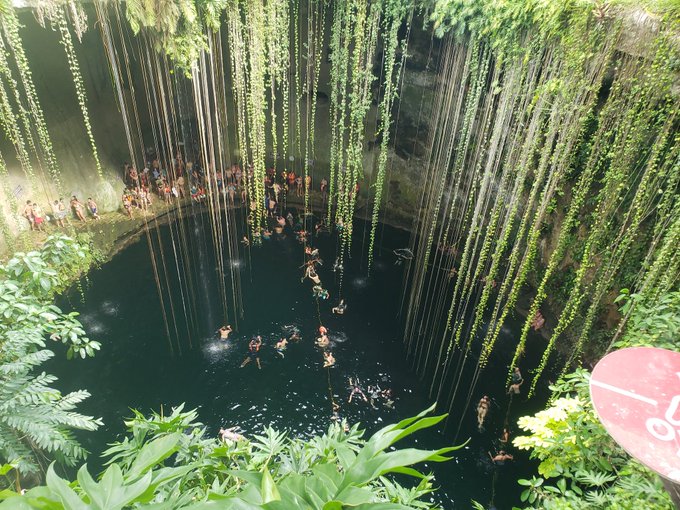 Went on a tour yesterday, saw the Mayan Ruins and a giant sink hole 150 feet deep. Just amazing!@bigp69696969