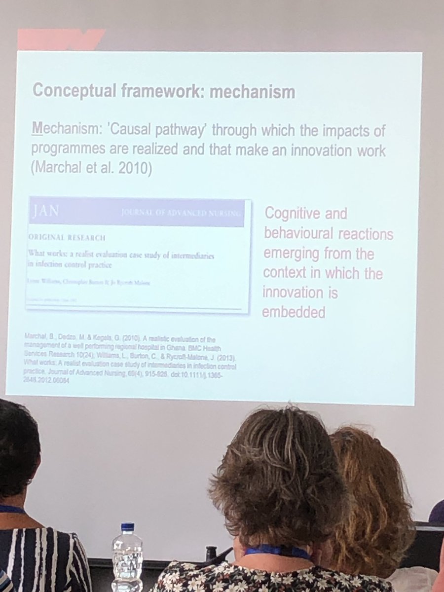 jorycroftmalone's tweet photo. Good to see @lynneolyn @chrisburton5 paper of a #realist #evaluation of intermediaries being used as a conceptual platform for this study #HSRUK19 https://t.co/PcH5NzsPzt