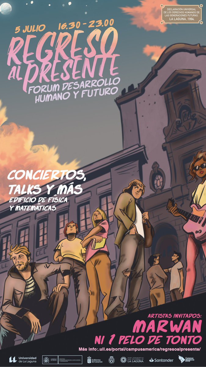 ¡Vuelve "Regreso al presente"! ⏰

Tras dar comienzo en junio, este evento retoma mañana las diversas actividades en torno al 25 aniversario de la Declaración Universal de los Derechos Humanos de las Generaciones Futuras.

Más info ➡ull.es/portal/campusa…