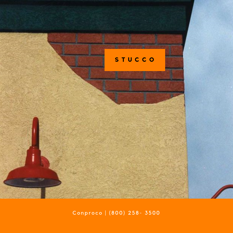 Conproco's tweet photo. STUCCO: Stucco is a versatile, trowel or spray applied, traditional Portland cement wall covering. Use Stucco for a natural appearing, decorative texture coating on #concrete, #masonry and curtain wall #construction. Available in 14 standard earth tone colors. https://t.co/1ssJptUaVE