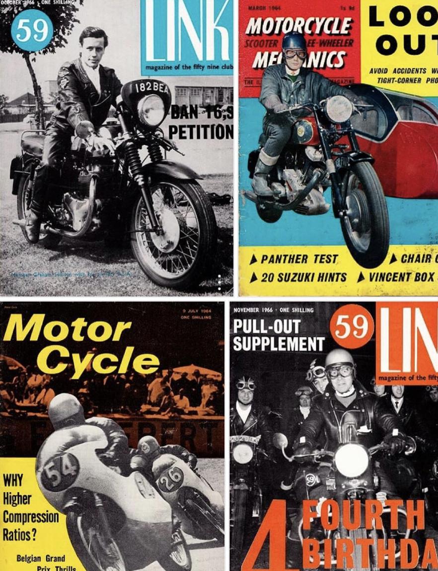 LewisLeathers's tweet photo. Selection of magazine covers from the Lewis archive, also featured in our book Wings, Wheels & Rock βnβ Roll - Signed copy also available. LL Online: https://t.co/5hOC2j9FRh, Amazon: https://t.co/Nu8VmJHKNJ
#motorcyclemagazines #Linkmagazine https://t.co/5HIYMYMA8M