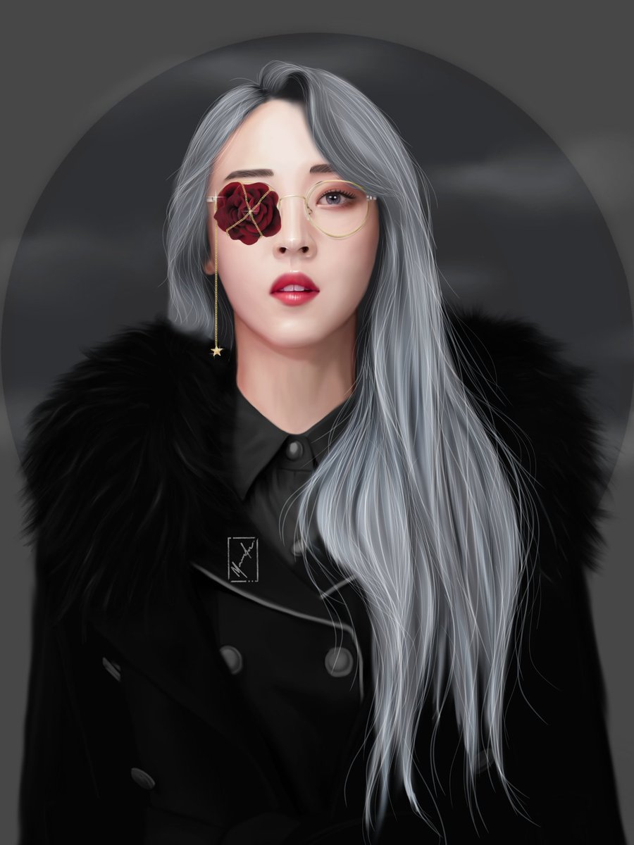 Mooart On Twitter Fanart Silver Haired Moonbyul Moonbyul In