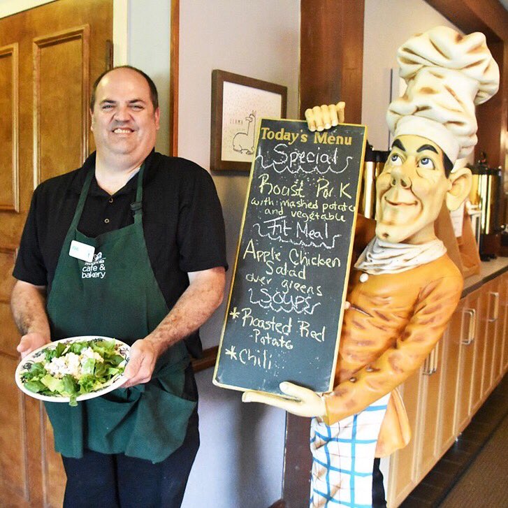 lambsfarm's tweet photo. The summer heat has arrived!

You can cool off at the Magnolia Cafe &amp; Bakery. They have plenty of refreshing menu options including today's FIT Meal: Apple Chicken Salad over greens. 😋🍎🥗

#lambsfarm #healthychoices https://t.co/RWlMk5S7g4