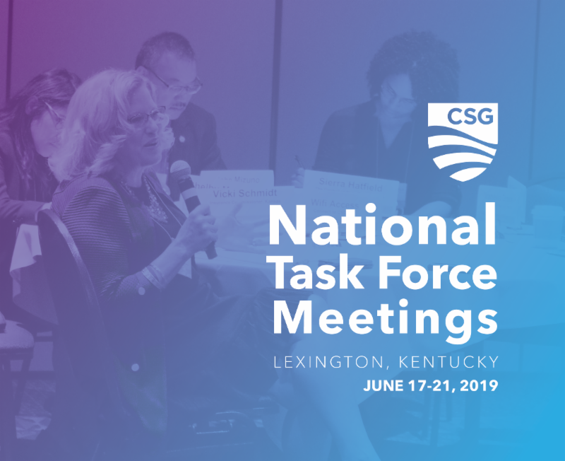 CSGovts's tweet photo. The Council of State Governments hosted policymakers from across the country in June for the first meetings of its two national task forces: Healthy States and The Future of Work. https://t.co/0XGDU9myNc #CSGHealthyStates #CSGFutureofWork #StatesLead https://t.co/Z0WXDzWBpX