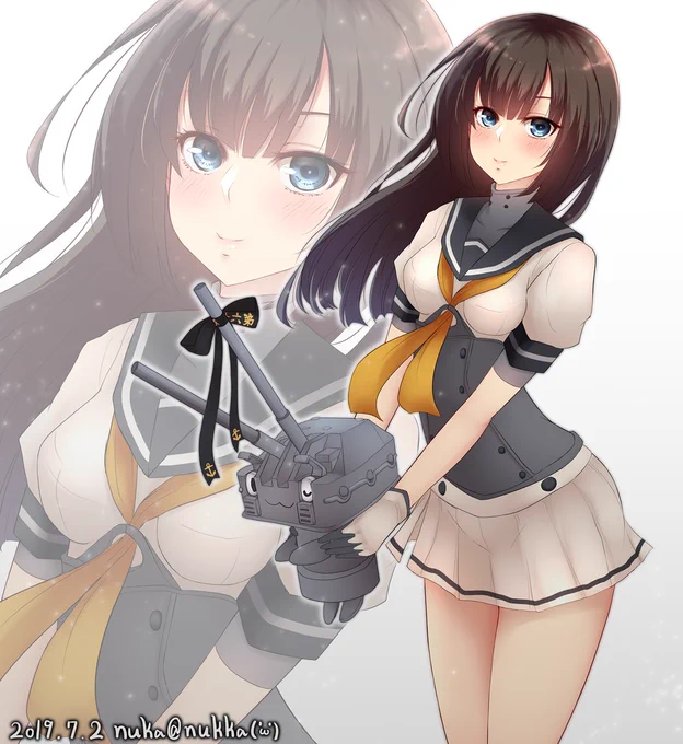 「ハチマキを貰って嬉しそうな長10cm砲ちゃん」

#艦これ #秋月
#艦これ版深夜の真剣お絵描き60分一本勝負
#艦これ版真剣お絵描き60分一本勝負_20190702 