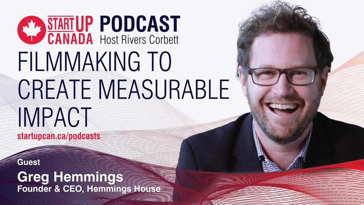 Startup_Canada's tweet photo. Today's guest on the #StartupPodcast w/ @RiversCorbett promotes social good through content making. Tune in now to hear from @GregHemmings, Founder of @HemmingsHouse at https://t.co/OtI0dTwhsU https://t.co/OWJ6DAQzjF