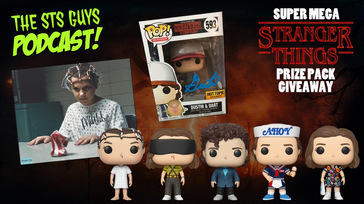 STSZeRo's tweet photo. #RT @stsguys: RT @stsguys: It's here! Our SUPER MEGA STRANGER THINGS PRIZE PACK GIVEAWAY is happening now!

One lucky listener will win a signed Millie Bobby Brown 8x10 photo, a Gaten Matarazzo signed Funko Pop, 5 additional Funko Pops and more!

Enter h… https://t.co/apYk4se2x9