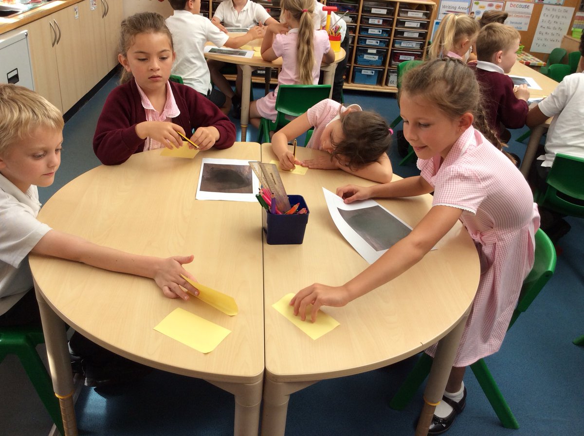 CSLWillowclass's tweet photo. We worked collaboratively in English today.  We had to use interesting adjectives and similes to describe a quest setting. https://t.co/1szIeyQL1A