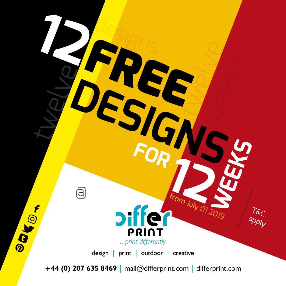 differprint's tweet photo. We are offering 12 FREE #designs for 12 weeks. Grab the offer while it last. #differprint #free #print #outdoors #events #printvillagepeckham #printdifferently https://t.co/9OS42avmZl