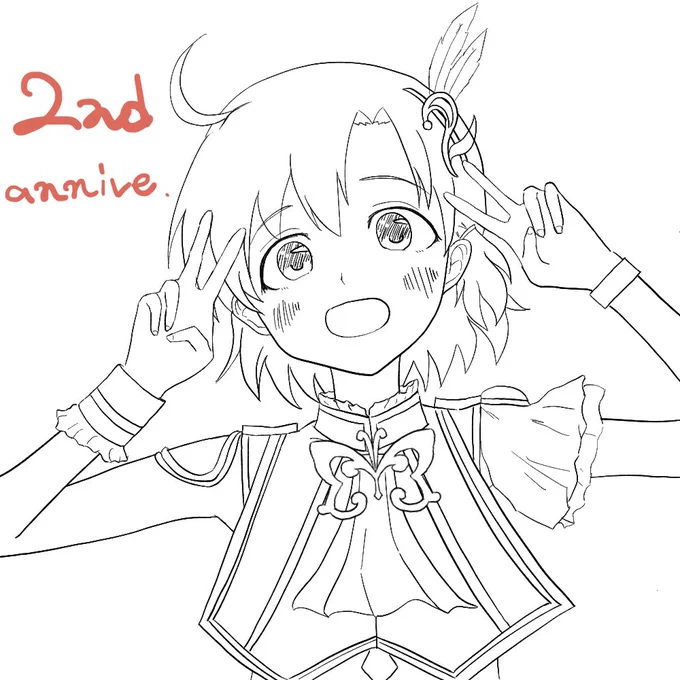アニバ可奈ちゃん線画 