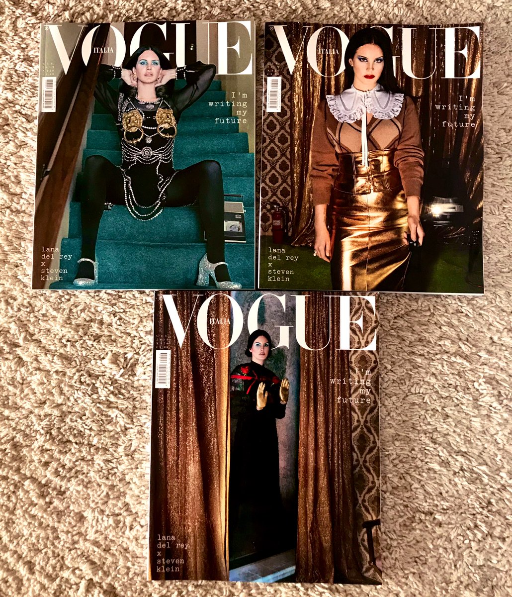 lanadelreymags's tweet photo. Special Issues ‼️ 
#OnSale Vogue Italia With #LanaDelRey 🔥 Buy One Magazine or a Bundle! All covers are now available. 
◾️ DM or e-mail me for prices: lanadelreymagazines@gmail.com
◾️ Shipping worldwide. https://t.co/Z0UuACgGpR
