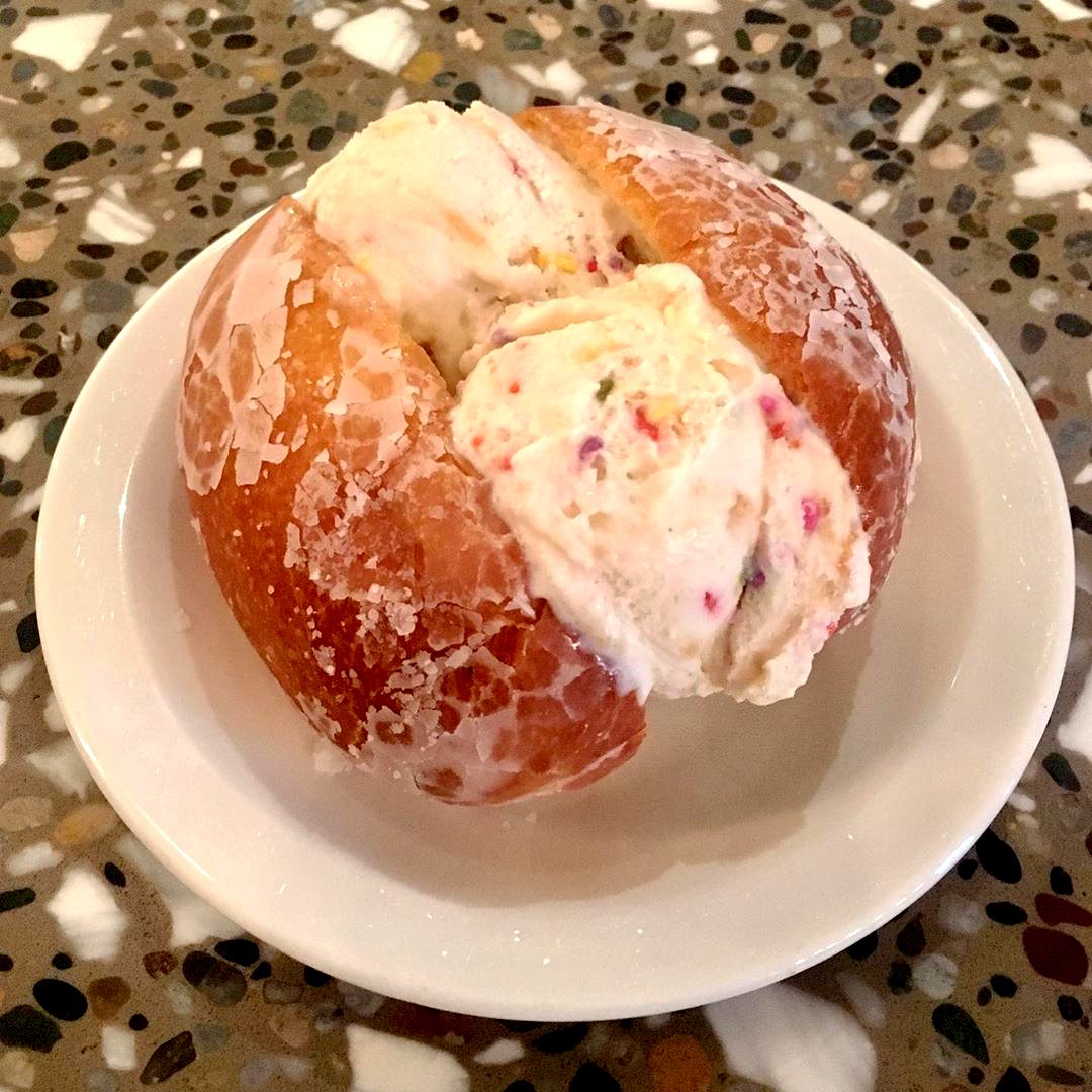 Who says you can’t have your cake and eat ice cream too?! We approve of this birthday cake gelato-filled Maritozzi 🙌. 📸: @cynstahgram #PassportToRome