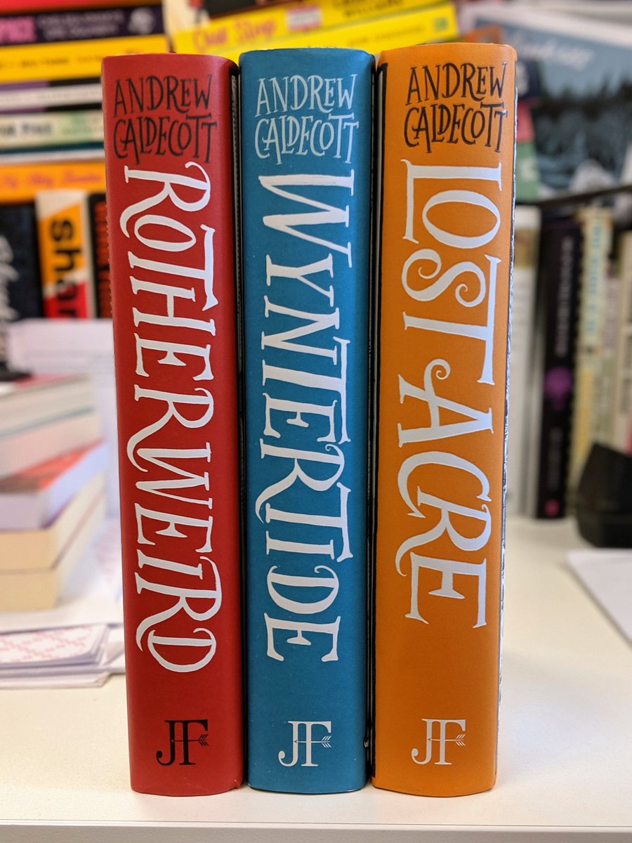 literarywhore's tweet photo. The #ROTHERWEIRD trilogy is complete! Damn fine writing from Andrew Caldecott, damn fine publishing from @JoFletcherBooks https://t.co/02qJDbJiiU