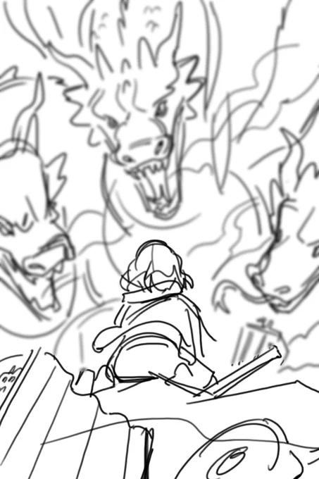 enjoyed godzilla! a quick unimformed take on ghidorah :o 