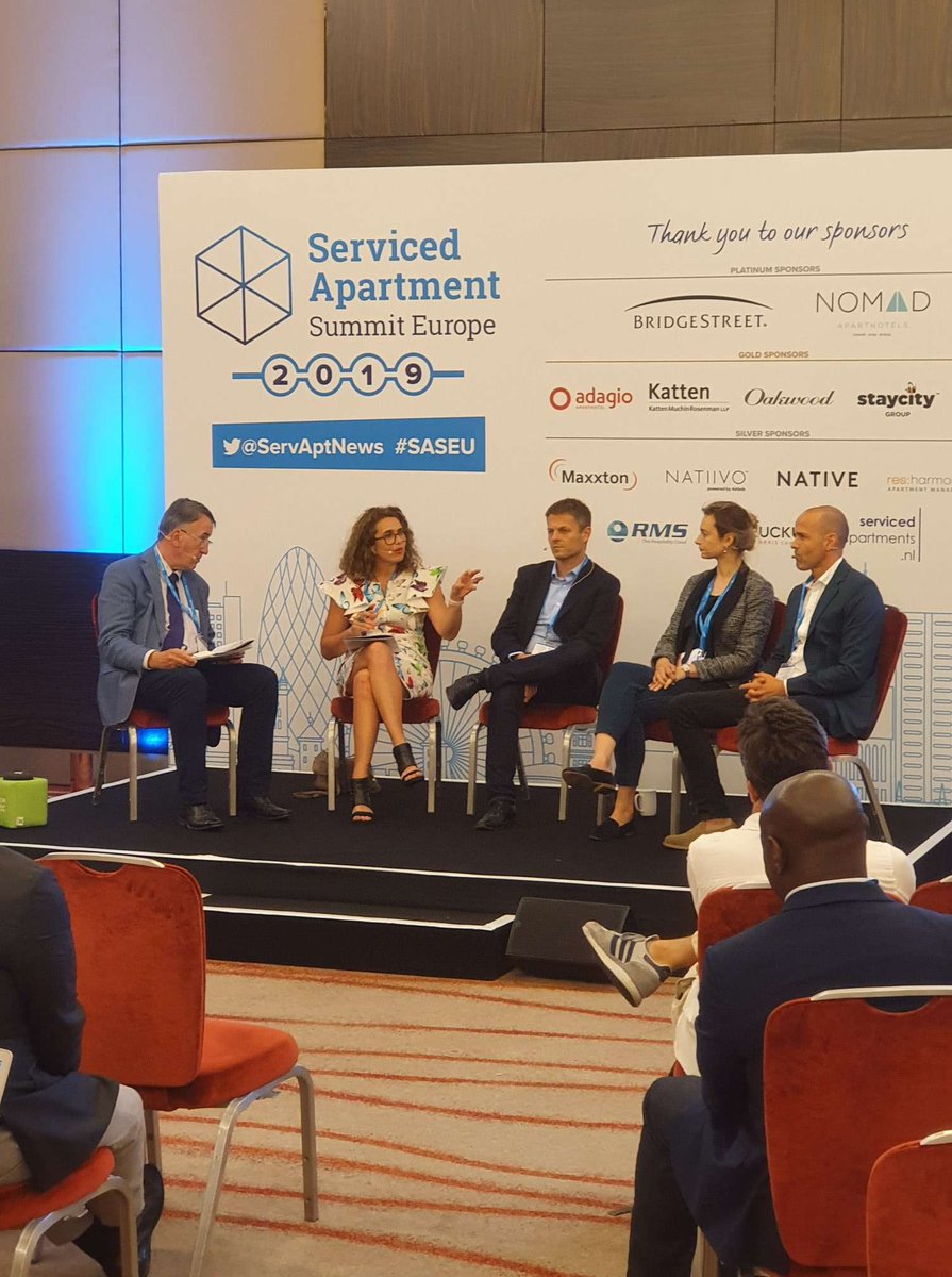 MaxxtonGroup's tweet photo. Tech breakout 'Technology for Good' at #SASEU with our #Maxxton colleague Séverine Obertelli on stage. How to use #technology and #IOT to drive efficiencies in operations and data management to enable better decision making and #HealthyBuildings? #HospitalityIndustry @ServAptNews https://t.co/DazV2fCM3h