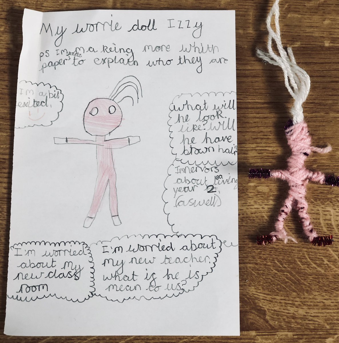 pastelteacher's tweet photo. How amazing are these little worry dolls? I’m going to do them with my little year ones tomorrow for transition day. 🥰 https://t.co/MrZqaYZt9m