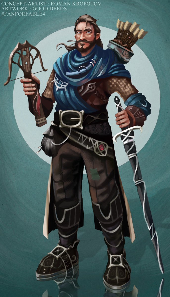 kropotov_blog's tweet photo. Hi, friends! I made a concept art character based on the work of the artist Vaigintas Pakenis.
@WeArePlayground 
Special for Fable 4 and #FanForFable4 ⚔️🐔
Let's make the maximum retweet so that many people can see my work 
- I will be very pleased!))
#Fable #Fable4 #FanForFable4 https://t.co/wx6JqQqqd7