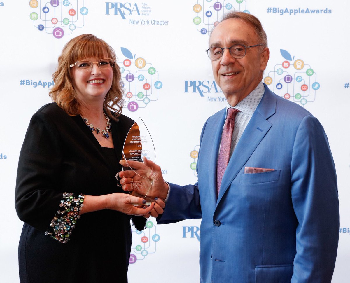 GerminderPR's tweet photo. We’re celebrating  @GerminderPR 21st anniversary this wk as our founder @lgerminder is recognized with the Mackovsky Excellence in Mentoring Award. Tks to @prsany &amp; @kenmakovsky &amp; to @twatan for the nomination. Story here:  https://t.co/gA5USdh21r #germinderpr #bigapplepr https://t.co/PVFZSNk8Ig
