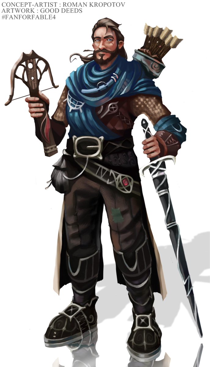kropotov_blog's tweet photo. Hi, friends! I made a concept art character based on the work of the artist Vaigintas Pakenis.
@WeArePlayground 
Special for Fable 4 and #FanForFable4 ⚔️🐔
Let's make the maximum retweet so that many people can see my work 
- I will be very pleased!))
#Fable #Fable4 #FanForFable4 https://t.co/wx6JqQqqd7
