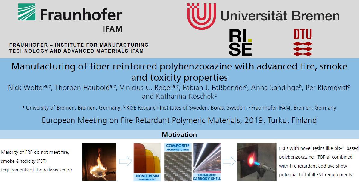 Mat4Rail (@mat4rail) on Twitter photo #Mat4Rail poster for #FRPM2019 on Manufacturing of #fiber reinforced polybenzoxazine with advanced #fire, smoke and #toxicitiy properties wins 3rd prize! Well done @UniBremen <a href="/RISEFR/">RISE Fire Research</a> <a href="/FraunhoferIFAM/">Fraunhofer IFAM</a> mat4rail.eu/news/frpm @Shift2Rail_JU <a href="/CIDETEC_/">CIDETEC</a> #Mat4Rail poster for #FRPM2019 on Manufacturing of #fiber reinforced polybenzoxazine with advanced #fire, smoke and #toxicitiy properties wins 3rd prize! Well done @UniBremen <a href="/RISEFR/">RISE Fire Research</a> <a href="/FraunhoferIFAM/">Fraunhofer IFAM</a> mat4rail.eu/news/frpm @Shift2Rail_JU <a href="/CIDETEC_/">CIDETEC</a>