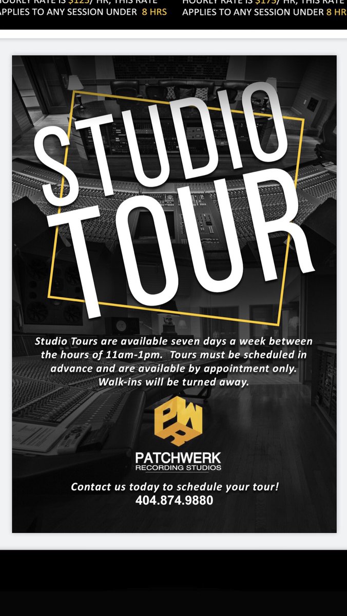 dxstivy's tweet image. Come take a tour of Patchwerk with me ! @PatchwerkStudio #patchwerkstudios