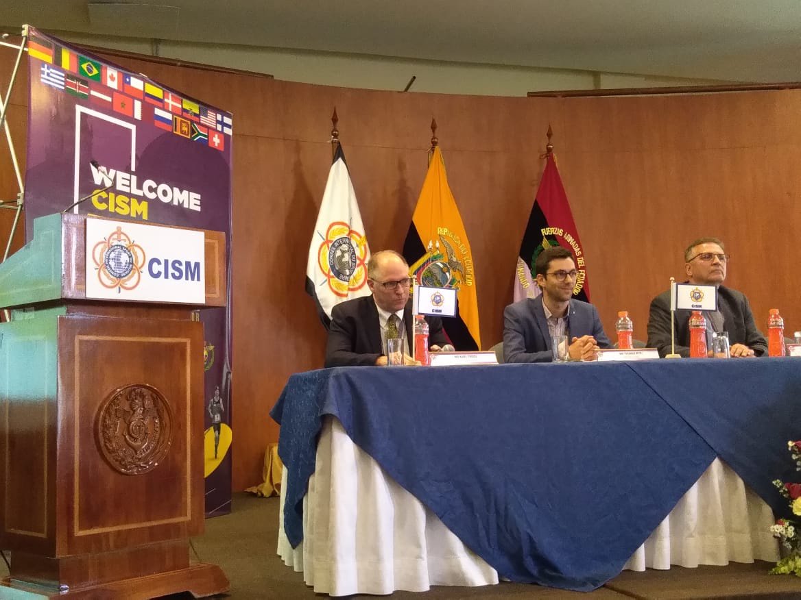 EHSM_Magglingen's tweet photo. The last «CISM Sport Science Symposium» was 10 years ago. This year, it took place again in Quito/Ecuador. @tomolten , head of the #SFISM units, is a member of the CISM Sport Science Commission. As such he shared responsibility for the content. -> https://t.co/gupCaipDQU https://t.co/XVnB7steU1