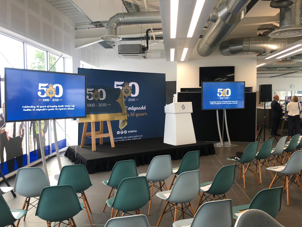 CPJElmore's tweet photo. Honoured to attend @swpolice's 50th anniversary celebration today in the presence of HRH The Prince of Wales. Thank you to everyone at South Wales Police for everything you do to keep our communities safe - especially @SWPMaesteg! #SWP50 https://t.co/5hbh0DcHrb