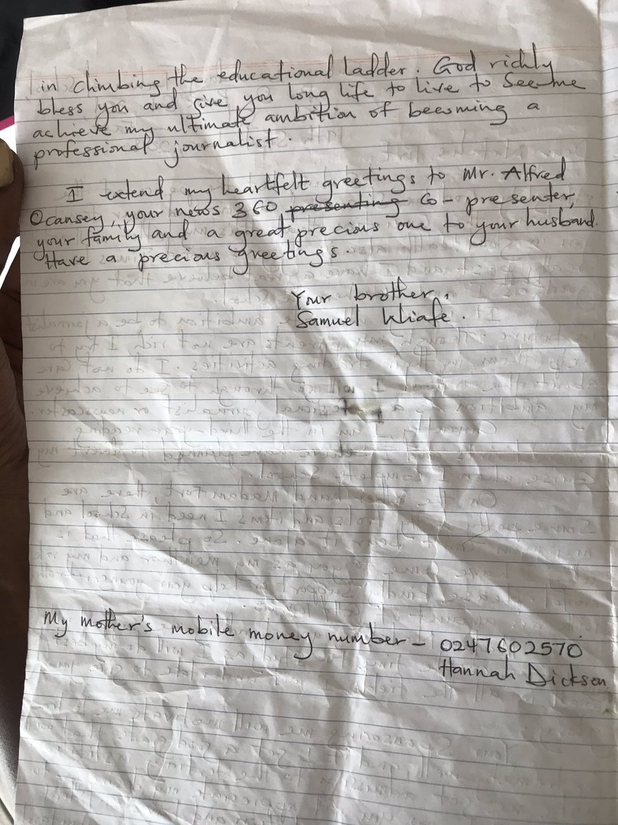 realNatalieFort's tweet image. Busy reading some letters now...these are the sort of things that inspire me to keep working and making an impact. Thank you Samuel Wiafe, would love to support you ❤️
#touched #letters #impact #help