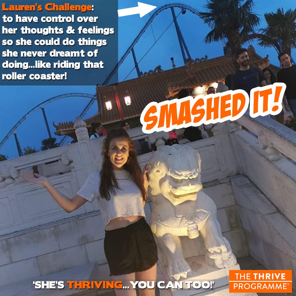 Meet Lauren, who has just completed TTP. Her challenge was to have emotional control so she could do things that she never dreamt she could do - like riding THAT roller coaster! Using her THRIVING skills, of course!

#smashedit #loveyourlife #whatsyoursmasheditchallenge