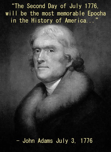 4Sergiovanni's tweet photo. Love this day and John Adams quote "... Day of July 1776, will be the most memorable Epocha, in the History of America. I am apt to believe that it will be celebrated, by succeeding Generations..."  https://t.co/m8bvB88xZV  #4thofJuly #quotesoftheday #famousquotes #history #oops https://t.co/SbEYLL79ZN