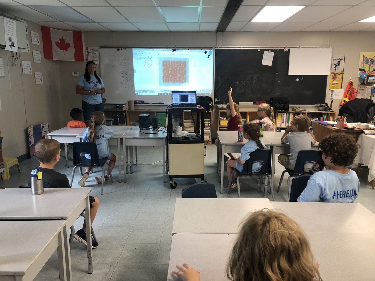MsMeganMcCann's tweet photo. Check out our first #NumberTalk thanks to @H20sD for this awesome resource. So great to hear everyone’s opinions, ideas and theories! #CampBlast #SummerLearning #WhatWCDSBDoes https://t.co/uq5Dy4GEeL