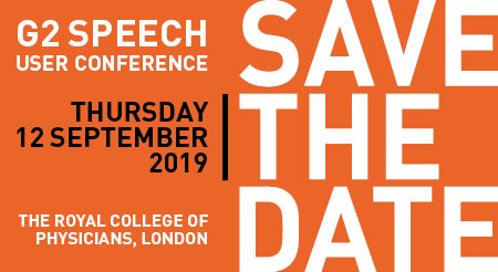 G2_Speech_UK's tweet photo. We’re delighted to announce our next UK User Group will be held in September. It will take place  @RCPLondon. The event is open to customers and other interested healthcare professionals looking to digitise their workflow creation processes. #g2speech https://t.co/ySQOIrSUuR