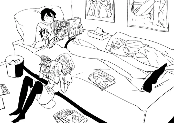 手入れ部屋に行ったら先に入っていた堀川君がくつろいでいた 