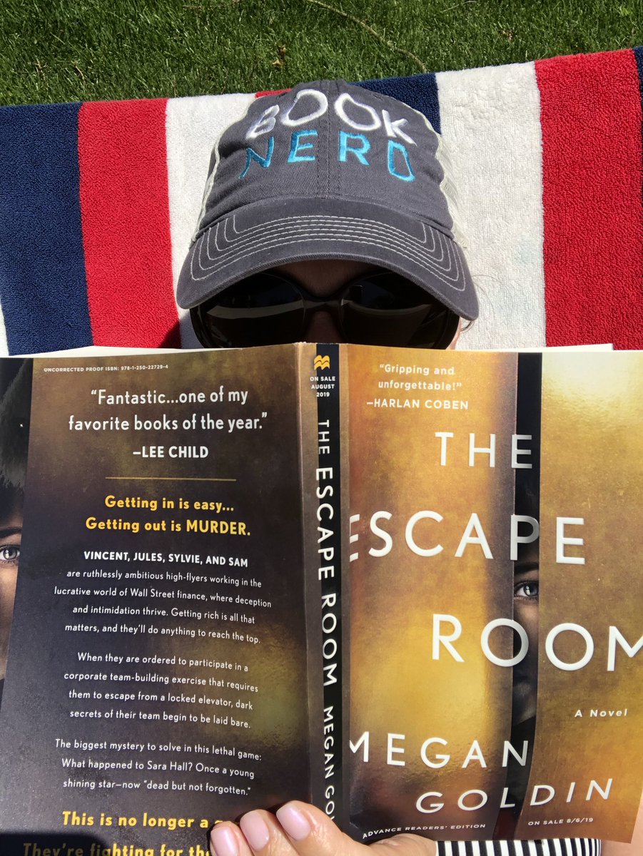 Booked_Love_It's tweet photo. I read #EscapeRoomBook by @megangoldin in one sitting. I could not put it down. This is a great, thrilling read when you just want a book that will hook you. Thank you, @MacmillanUSA and @StMartinsPress for the ARC! https://t.co/3ynLWxPTYy
