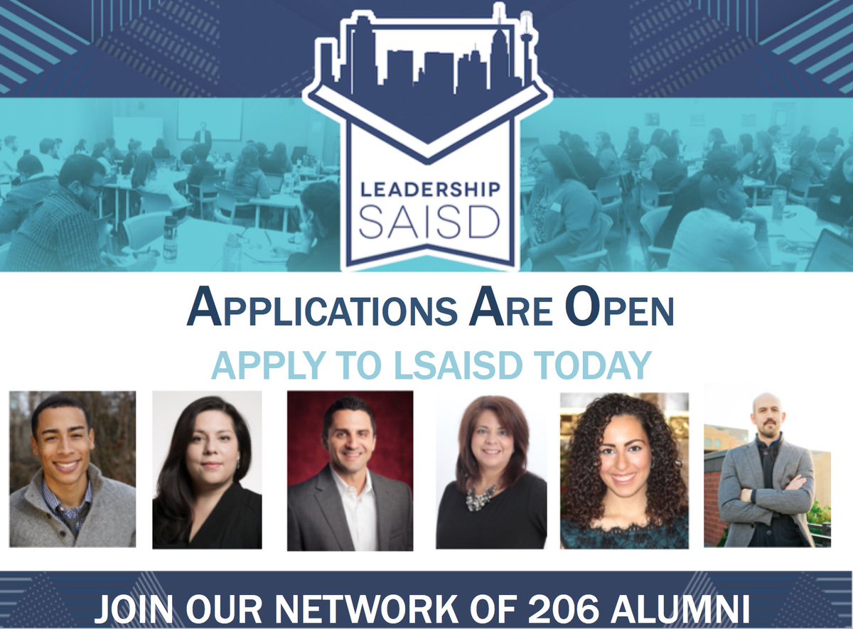 Leaderships SAISD Applications are Open! Apply through July 17th. leadershipsaisd.org/apply-here