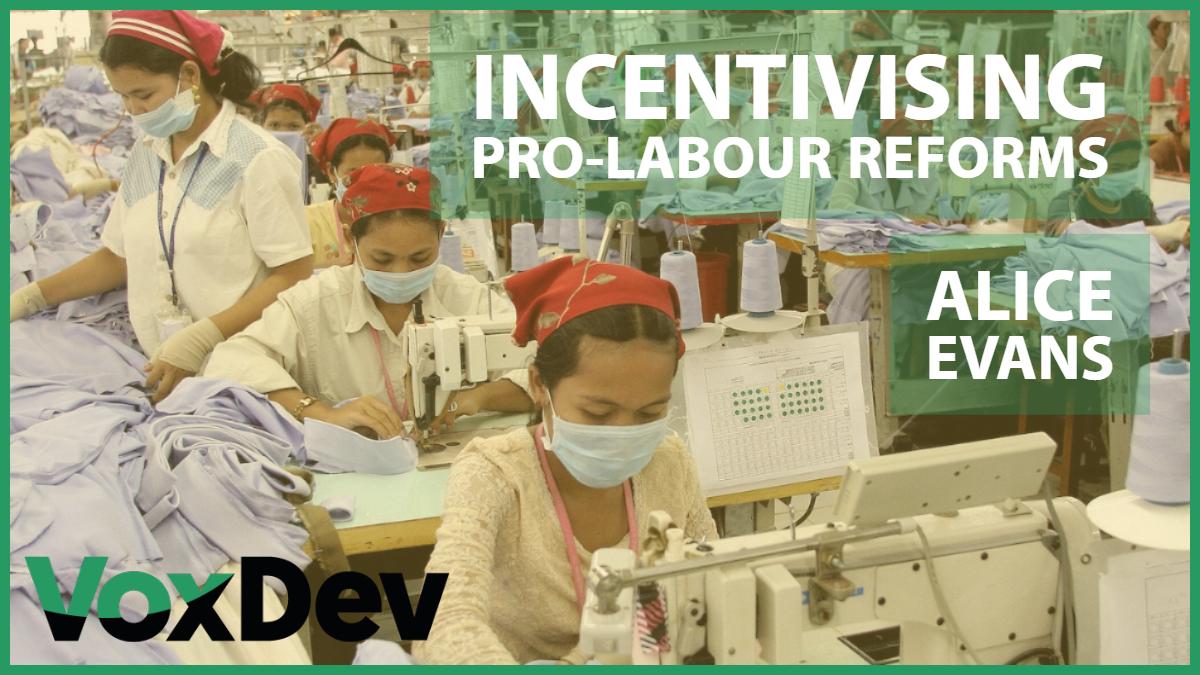 vox_dev's tweet image. We are releasing a very special #VoxDevSeries this week on &apos;Labour Rights&apos; - you can listen to the first installment of the #VoxDevTalks - &apos;Incentivising pro-labour reforms&apos; - by the wonderful @_alice_evans now: ow.ly/klDl50uRLU2