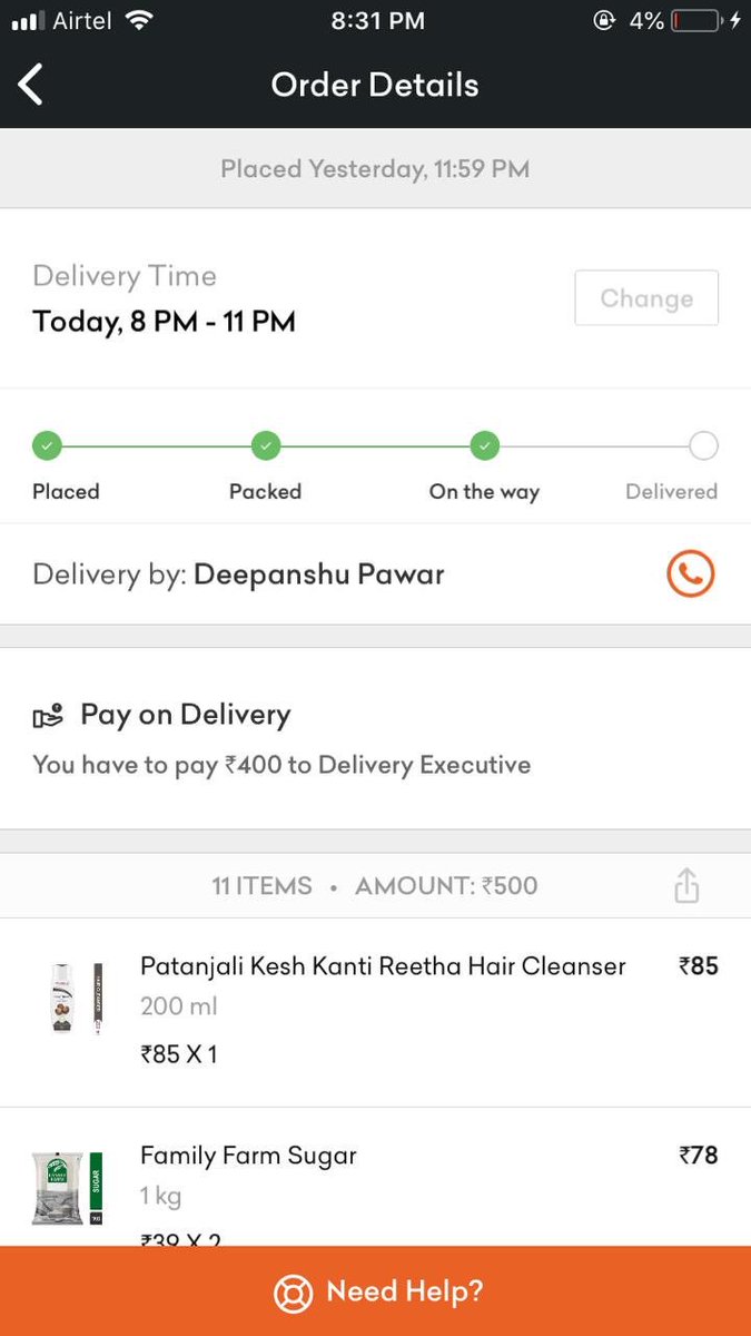 nikitajain02's tweet photo. @Grofers what sort of people have you hired? This guy Deepanshu spoke so rudely to me when he called to ask for the address. Is this how you treat your customers???
I will keep ranting till the time I get a solution to this https://t.co/U75IXsSFAI