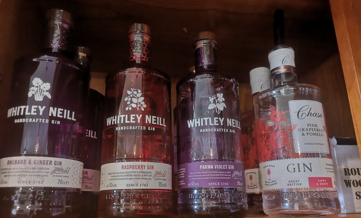 27 gins and a couple more still to arrive this week @WhitleyNeill #chase #pinkgrapefruitandpomelo #parmaviolet #raspberry #rhubarbandginger