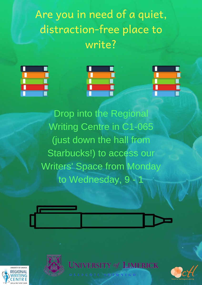 RWCUL's tweet photo. Writers' Space will be open again tomorrow morning from 9am-1pm! Call in to get that work you keep procrastinating finally done! #RWCUL https://t.co/SsWp2VSoaD