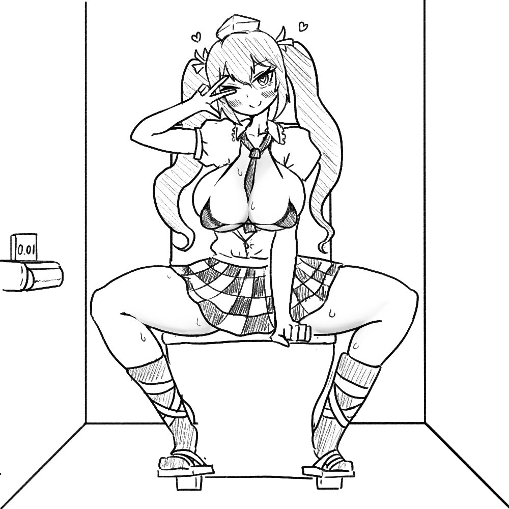 ヤリマンJK天狗in公衆トイレ 