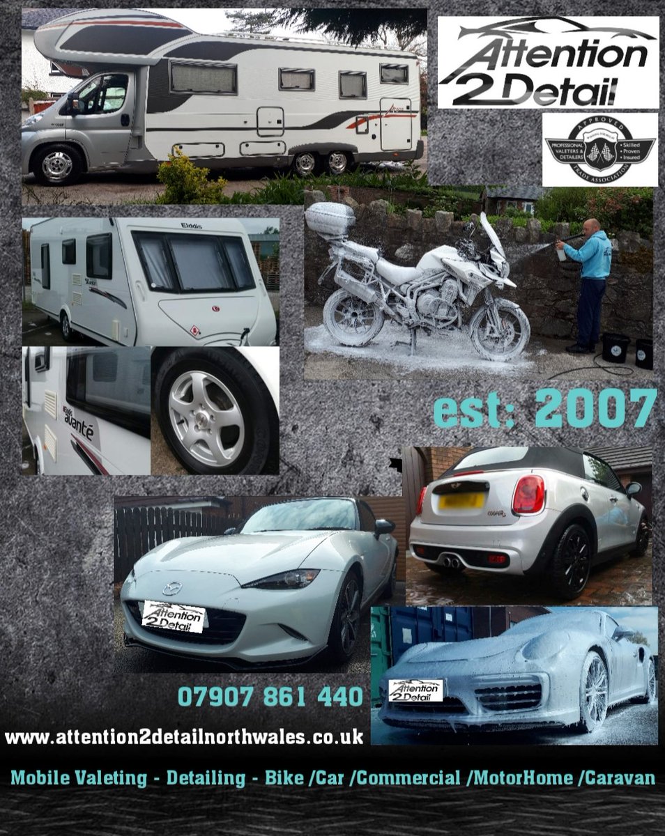 Attention2W's tweet photo. Looking for quality vehicle cleaning? Look no further. #mobile #valeting #detailing #mold #sychdyn #northop #northophall #pvdapproved Est 2007. Fully insured #attention2detail https://t.co/bCCijPexoB