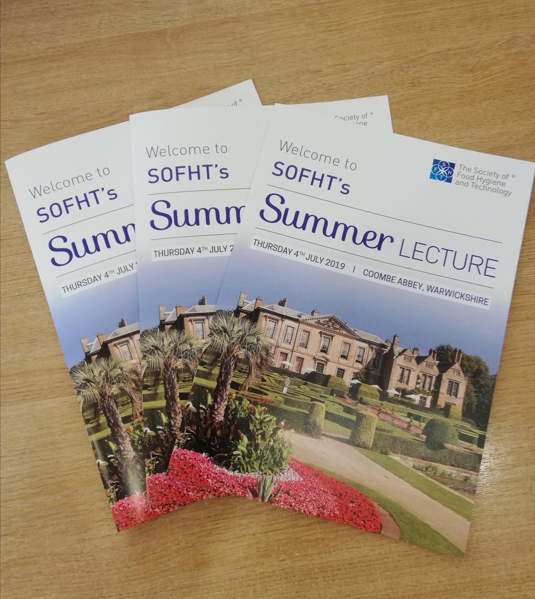 sofhtb78's tweet photo. SOFHT is getting conference ready!!
Here's a sneak peak at the Summer Lecture conference brochure 👀
We still have last minute places available, so don't miss out!
Join us @CoombeAbbey on Thurs 4 July 👍
https://t.co/ZnIt9SiiTH
#sofhtsummer19 #meatfree #foodindustry #food https://t.co/b70Z3Z7Pf6