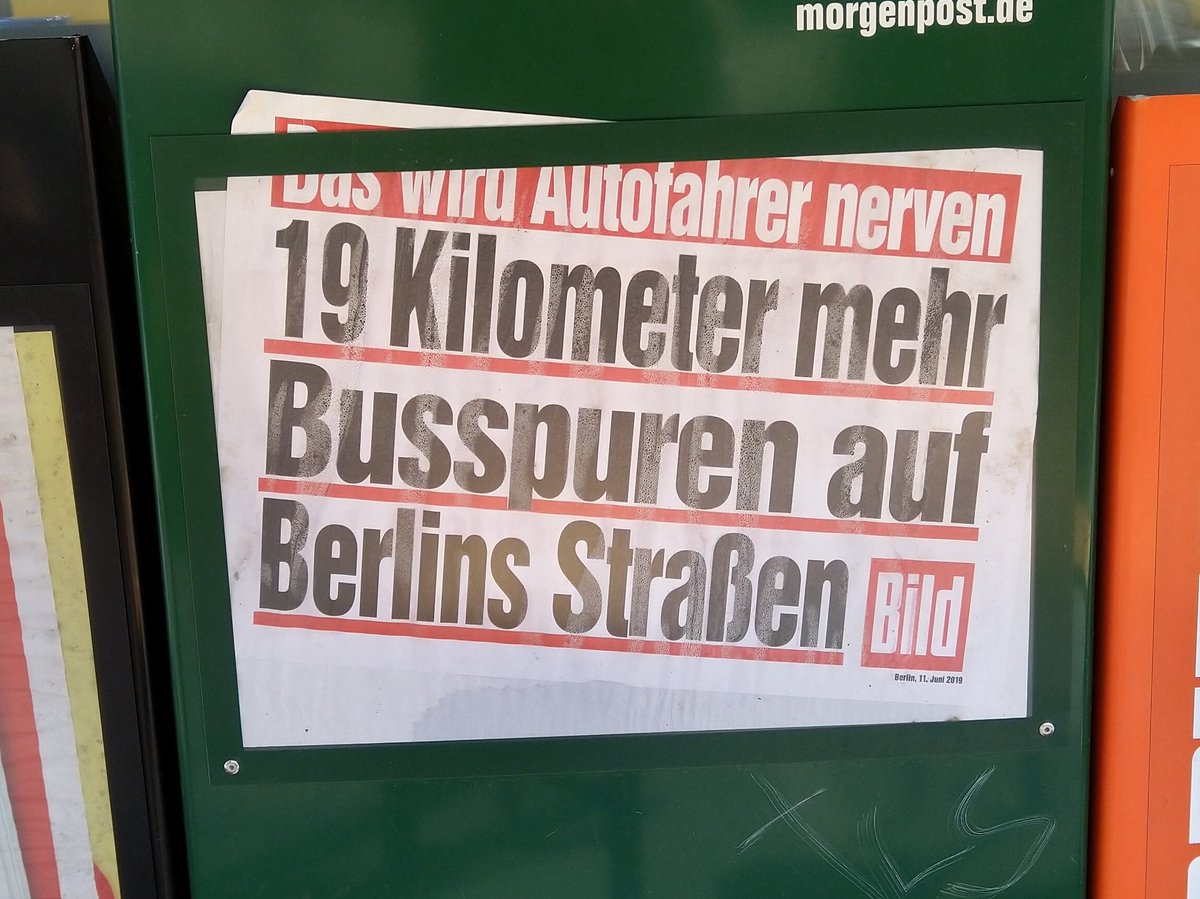 Danke <a href="/BILD/">BILD</a> ! Mit solchen Schlagzeilen schaffen wir die #Verkehrswende ! Und die #Energiewende ! Und die #Klimakrise !